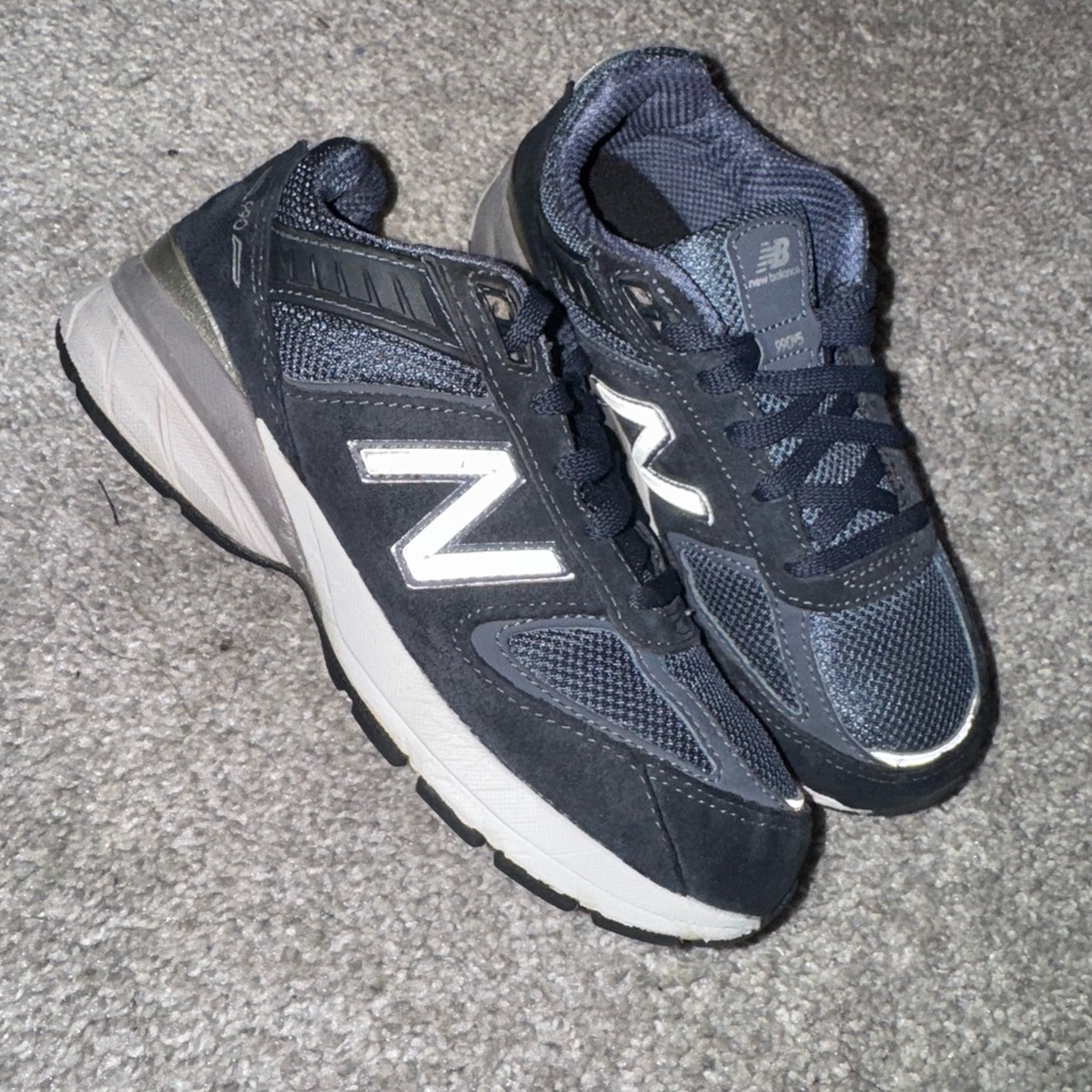 Little Kids 990v5 Navy Blue Sneakers